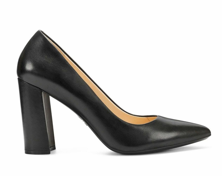 Block Heels * | Best Sale Women'S Nine West Astoria 9 9 Pumps Black Leather