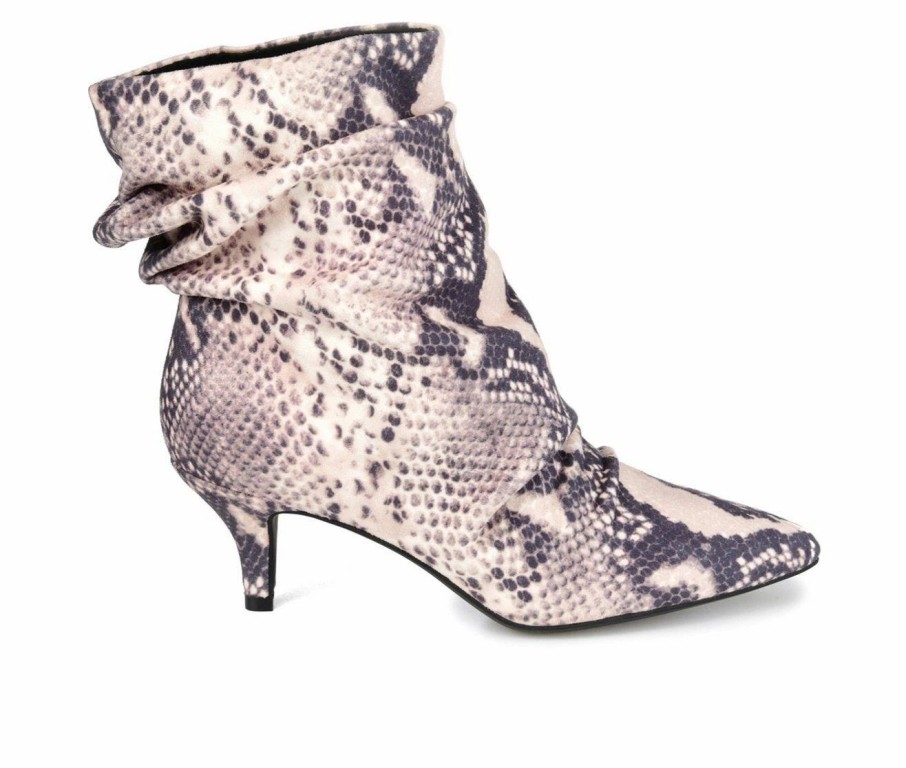 Heeled Boots * | Promo Women'S Journee Collection Jo Booties Snake