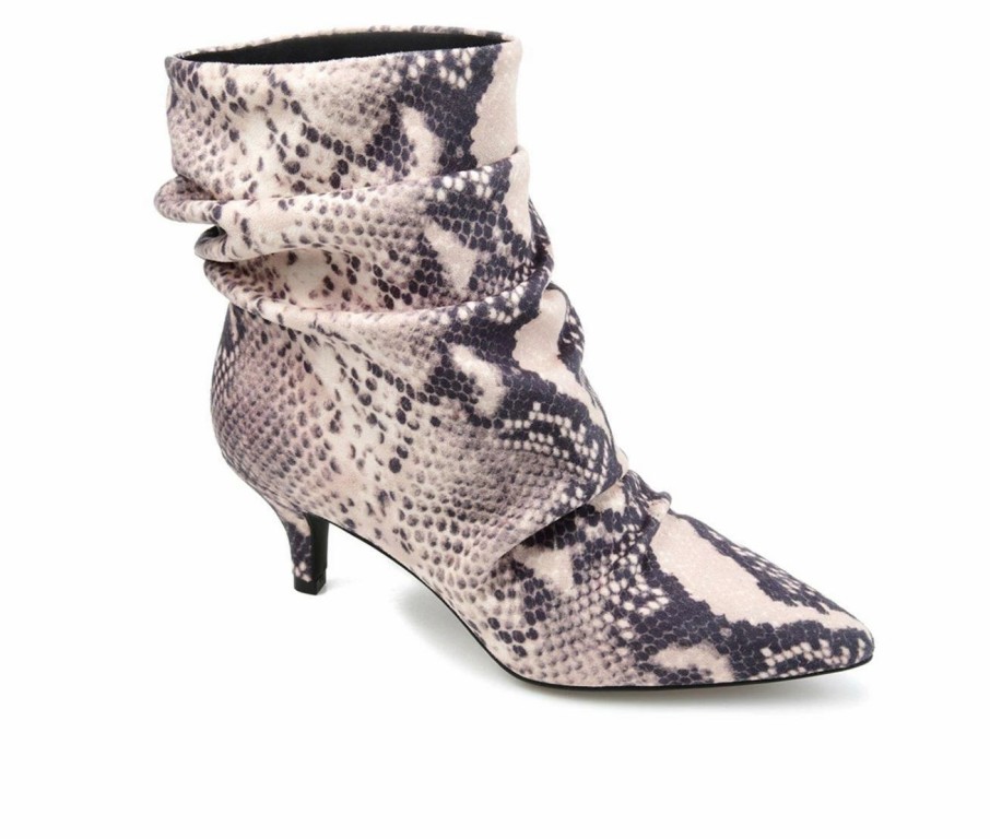 Heeled Boots * | Promo Women'S Journee Collection Jo Booties Snake