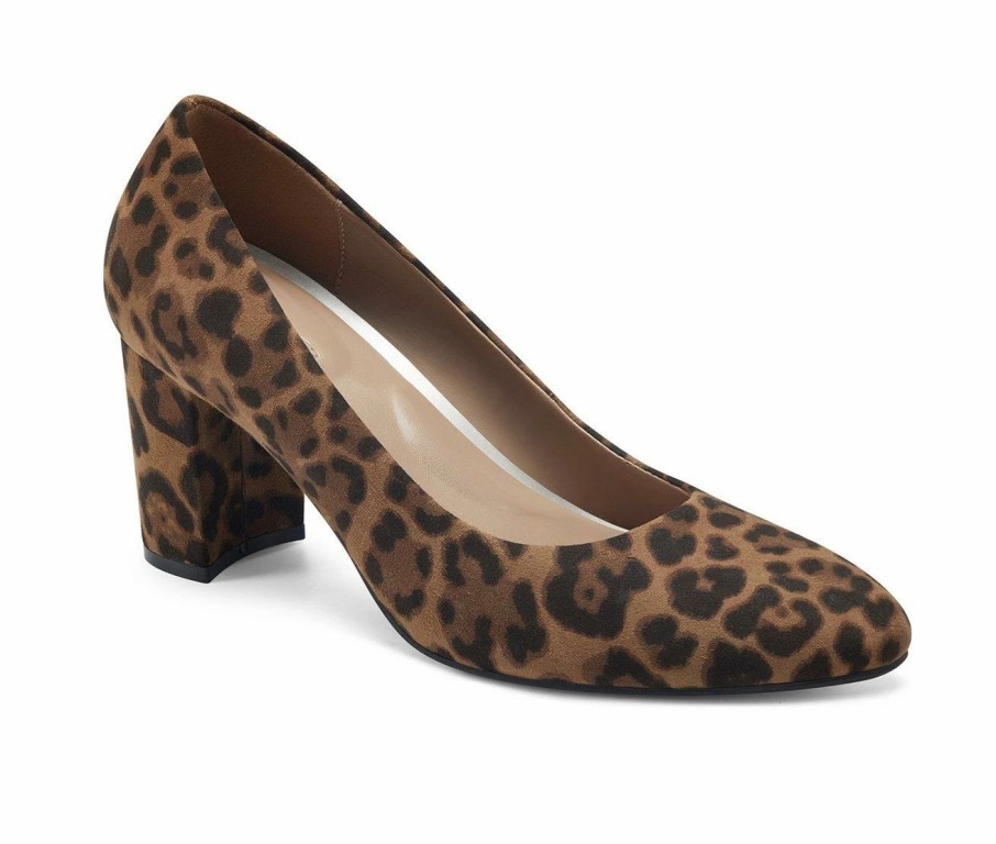 Block Heels * | New Women'S Aerosoles Bettie Pumps Leopard