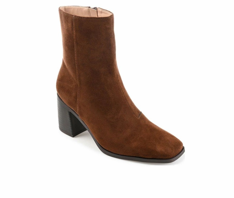 Heeled Boots * | Buy Women'S Journee Collection Sloann Block Heel Booties Brown