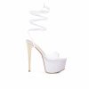 Platform Heels * | Best Deal Women'S London Rag Passion Fruit Platform Dress Sandals White