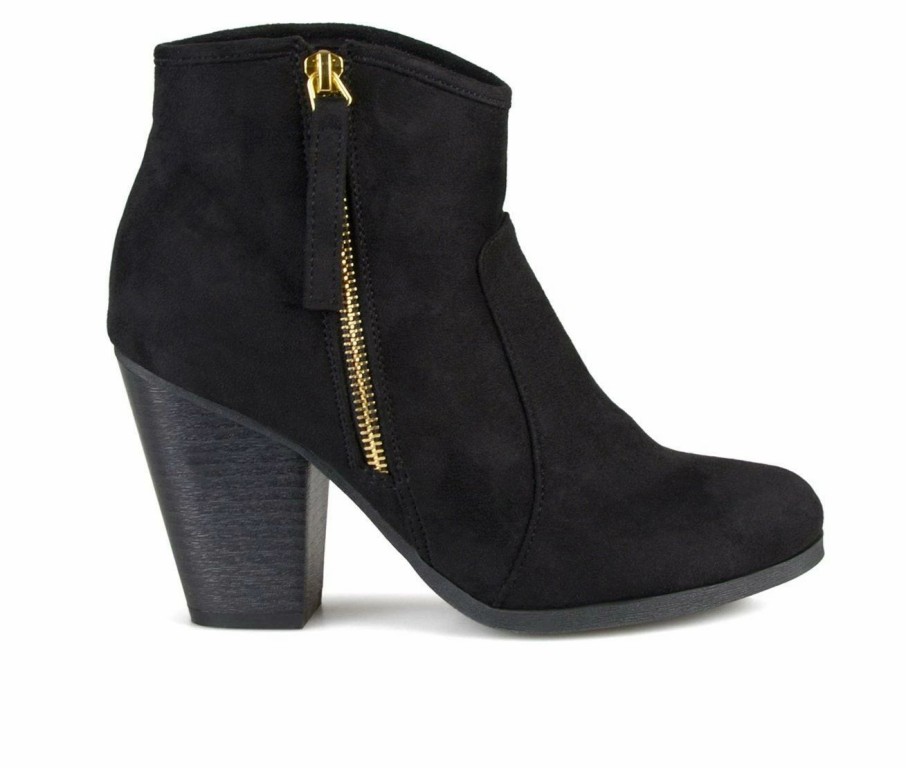 Heeled Boots * | Top 10 Women'S Journee Collection Link Booties Black