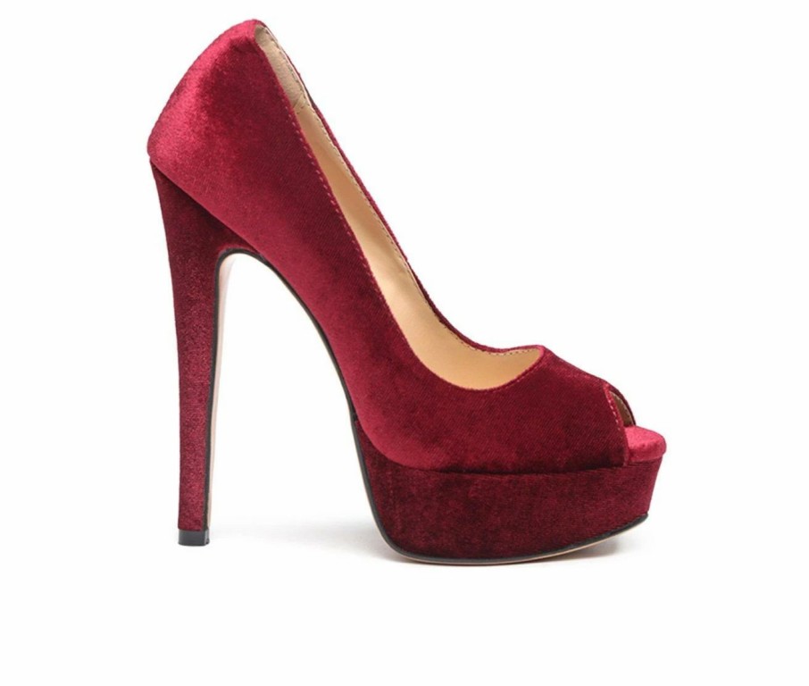 Stiletto Heels * | New Women'S Rag & Co Brielle Pumps Burgundy