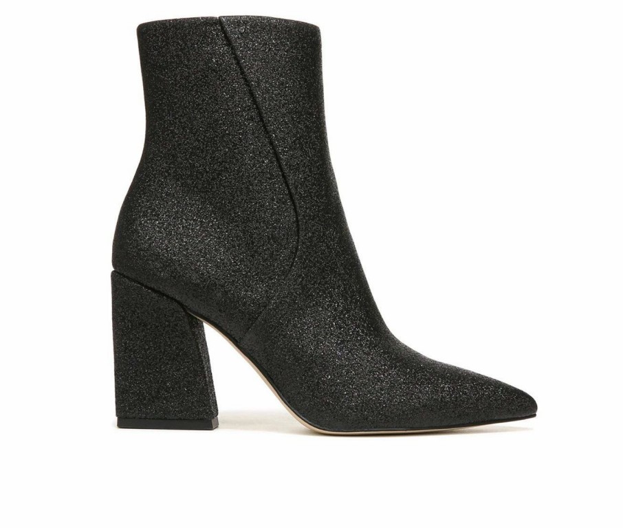 Heeled Boots * | Best Reviews Of Women'S Franco Sarto Vesi Heeled Booties Black Fabric