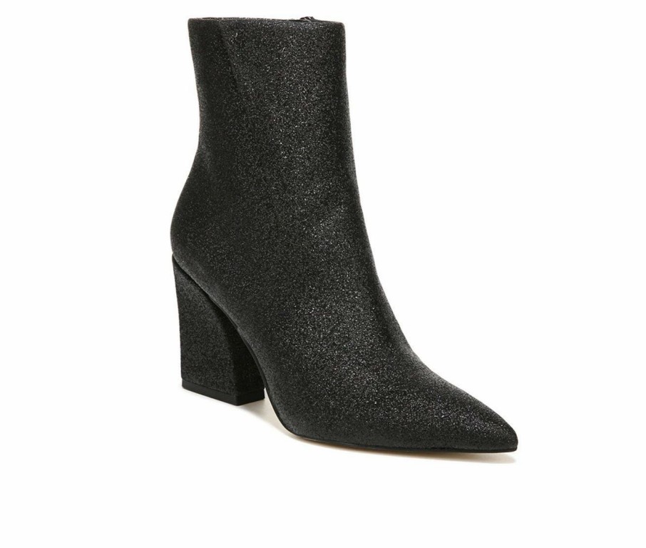 Heeled Boots * | Best Reviews Of Women'S Franco Sarto Vesi Heeled Booties Black Fabric