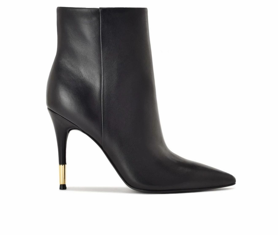 Heeled Boots * | Flash Sale Women'S Nine West Bolana Heeled Booties Black Leather