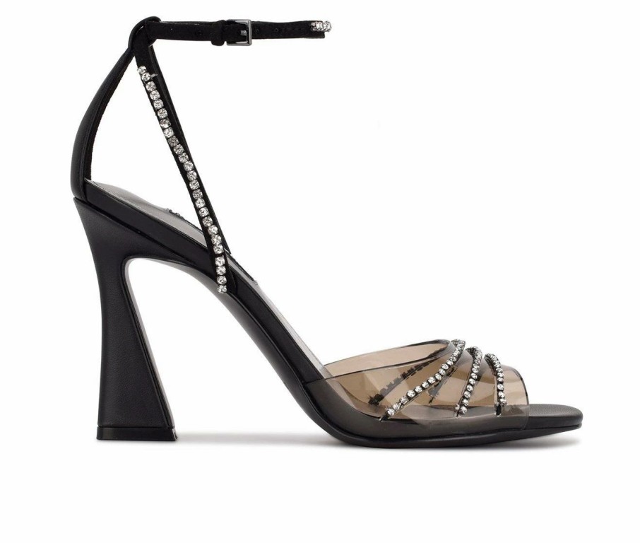 Stiletto Heels * | Promo Women'S Nine West Klass Dress Sandals Black