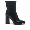 Heeled Boots * | Discount Women'S London Rag Flower Blade Block Heel Booties Black