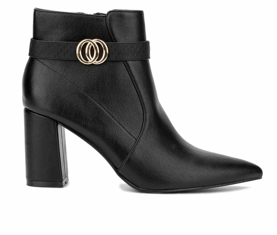 Heeled Boots * | Best Reviews Of Women'S New York And Company Elisabeth Heeled Booties Black