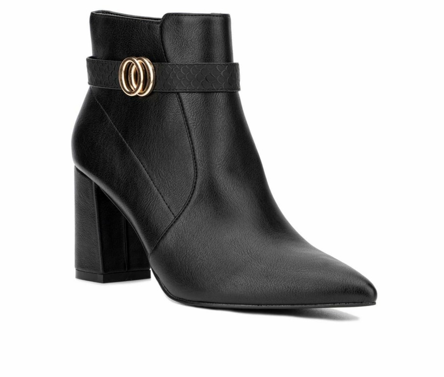 Heeled Boots * | Best Reviews Of Women'S New York And Company Elisabeth Heeled Booties Black