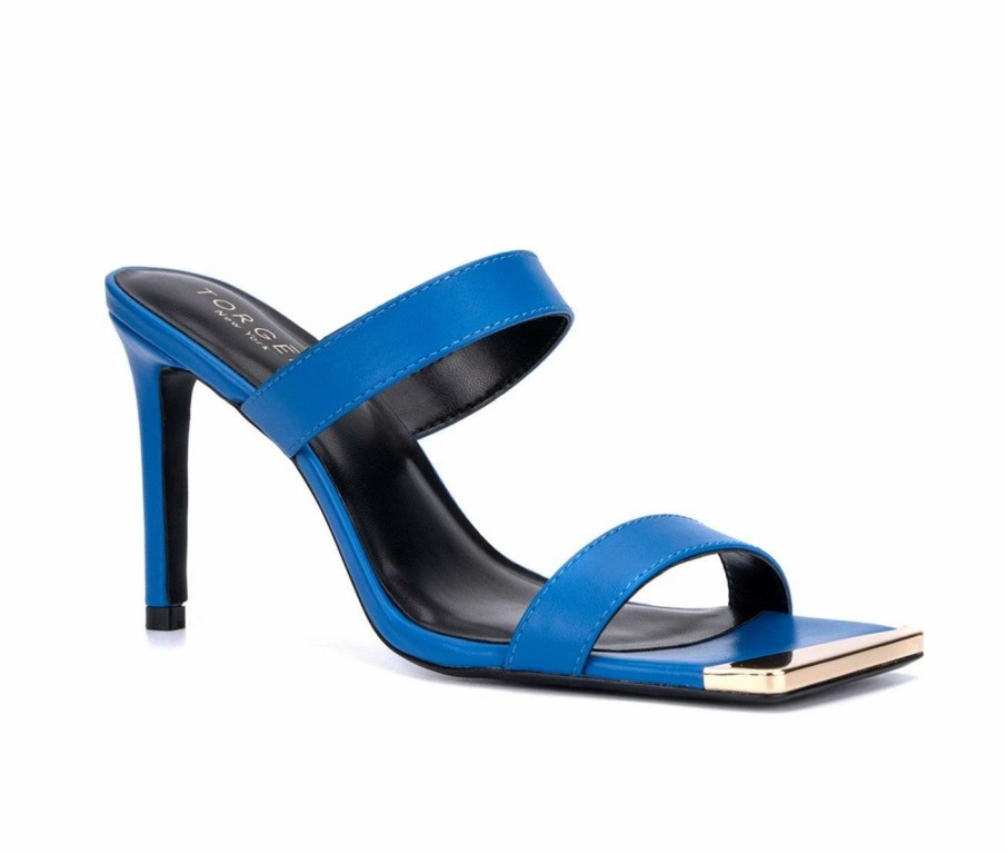 Heeled Sandals * | Flash Sale Women'S Torgeis Antilles Dress Sandals Blue