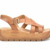 Platform Heels * | Coupon Women'S Korks Fallon Platform Wedge Sandals Tan