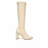 Heeled Boots * | Discount Women'S Franco Sarto Katherine Wide Calf Knee High Boots Cashmere