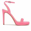 Heeled Sandals * | Promo Women'S Nine West Zadien Dress Sandals Neon Pink