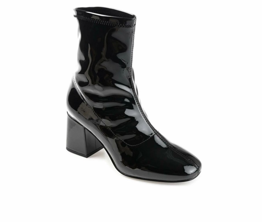 Ankle Boots And Booties * | Best Sale Women'S Journee Collection Reice Heeled Booties Black