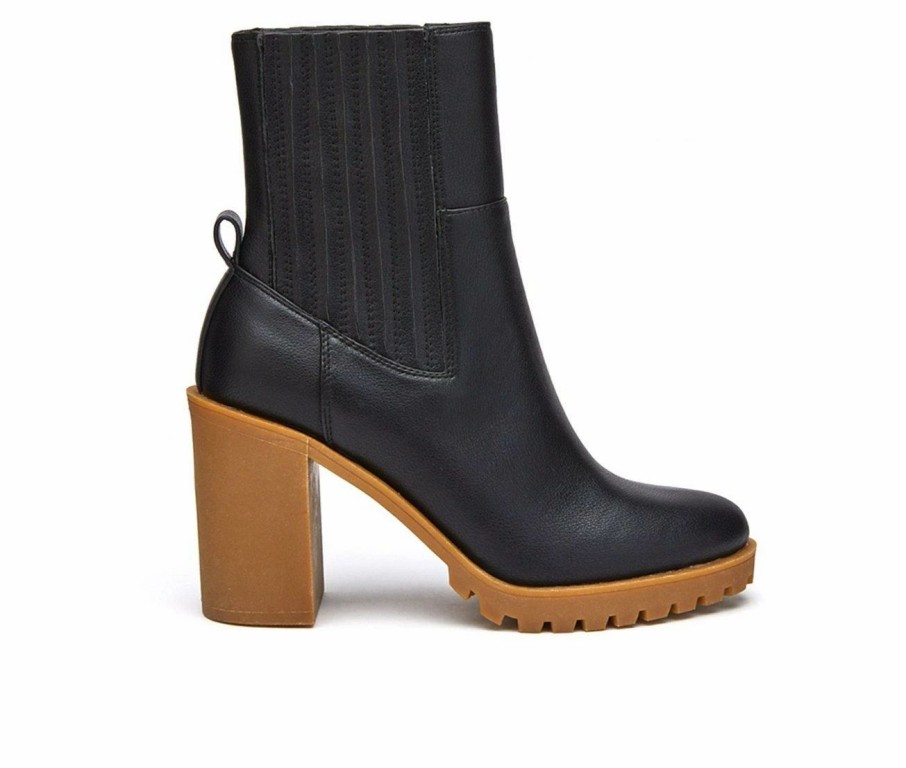 Heeled Boots * | Hot Sale Women'S Coconuts By Matisse Dean Heeled Booties Black