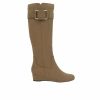 Heeled Boots * | Wholesale Women'S Impo Genia Knee High Wedge Boots Hummus