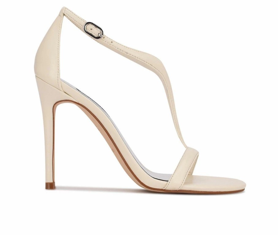 Stiletto Heels * | Cheapest Women'S Nine West Melike Dress Sandals Cream