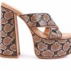 Platform Heels * | Wholesale Women'S London Rag Ful Platform Heeled Sandals Gold