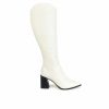 Knee High And Riding Boots * | Best Reviews Of Women'S Journee Signature Laila Heeled Knee High Boots Off White