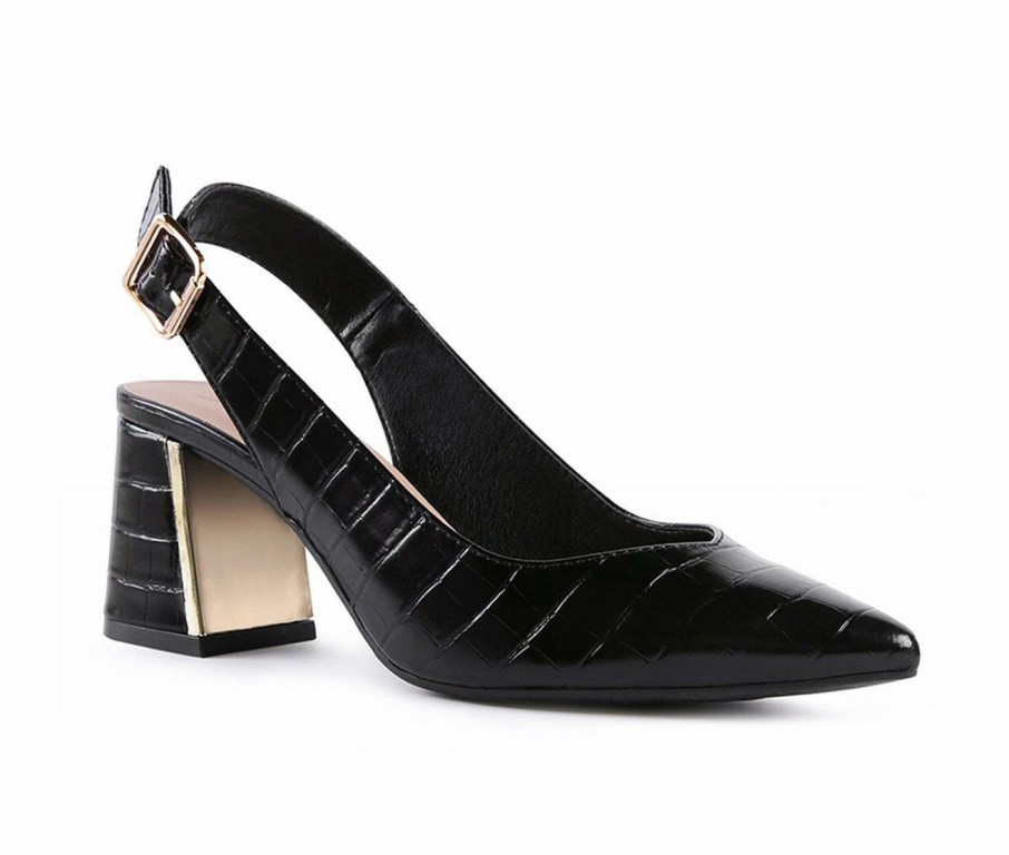 Pumps * | Coupon Women'S London Rag Gidget Block Heel Pumps Black