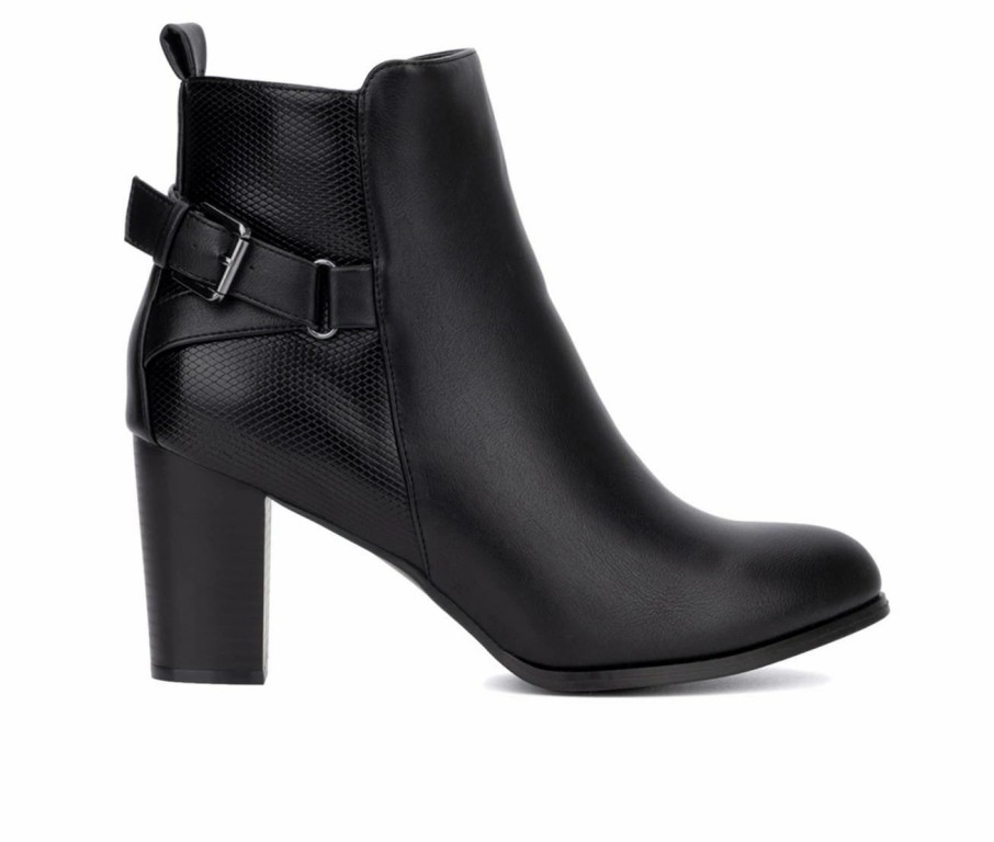 Heeled Boots * | Cheapest Women'S New York And Company Andra Heeled Booties Black