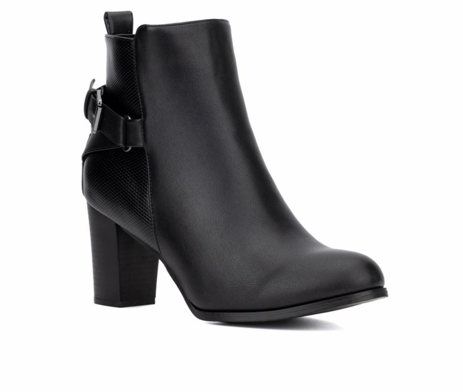 Heeled Boots * | Cheapest Women'S New York And Company Andra Heeled Booties Black