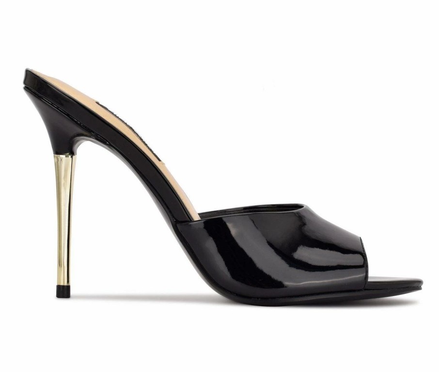 Stiletto Heels * | Budget Women'S Nine West Divas Stilettos Black Patent