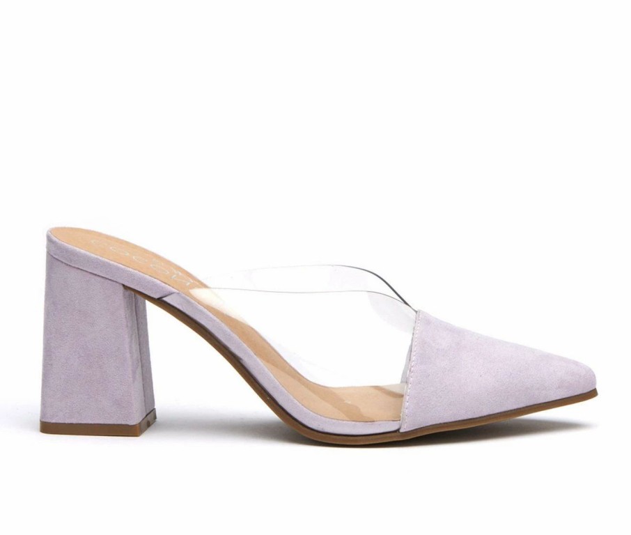 Block Heels * | Brand New Women'S Coconuts By Matisse Shauna Mule Heels Lavendar