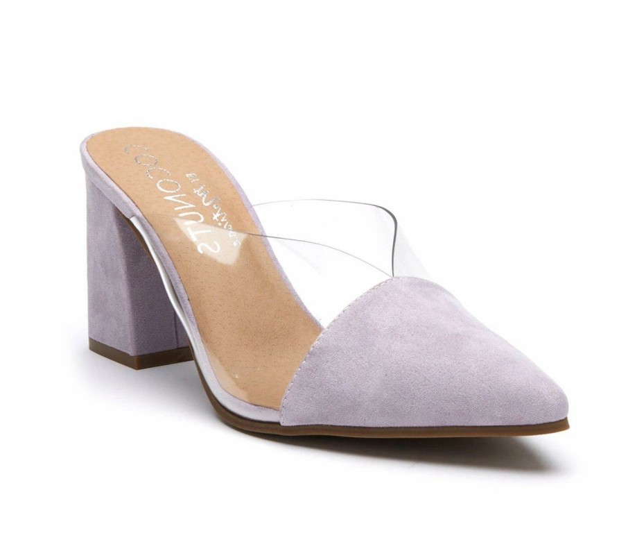 Block Heels * | Brand New Women'S Coconuts By Matisse Shauna Mule Heels Lavendar