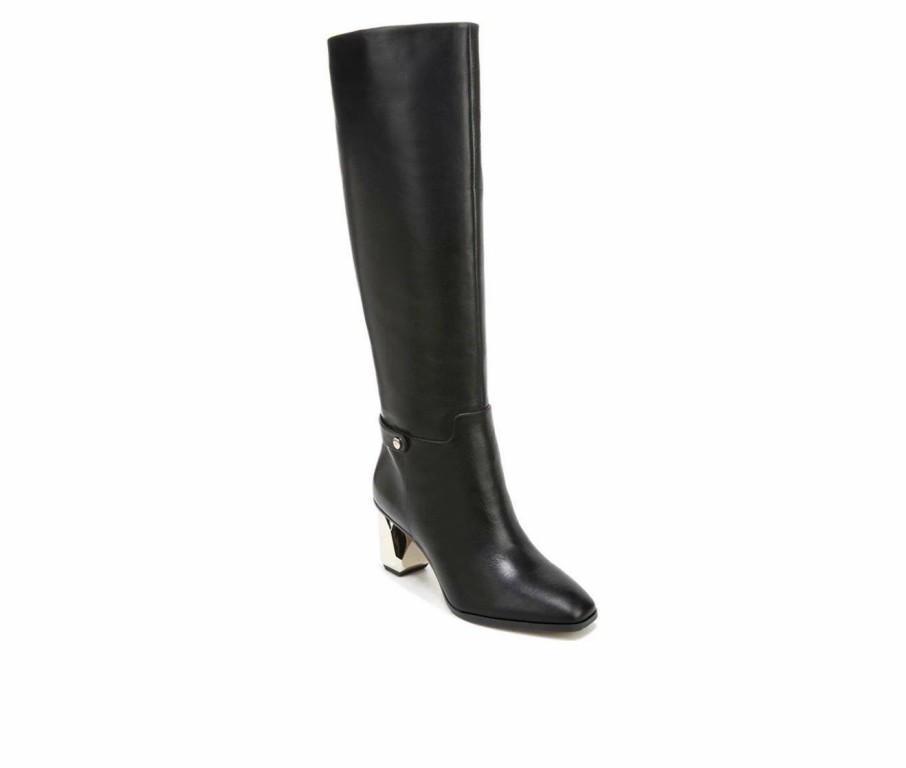 Knee High And Riding Boots * | Promo Women'S Franco Sarto Tiera High Knee High Heeled Boots Black