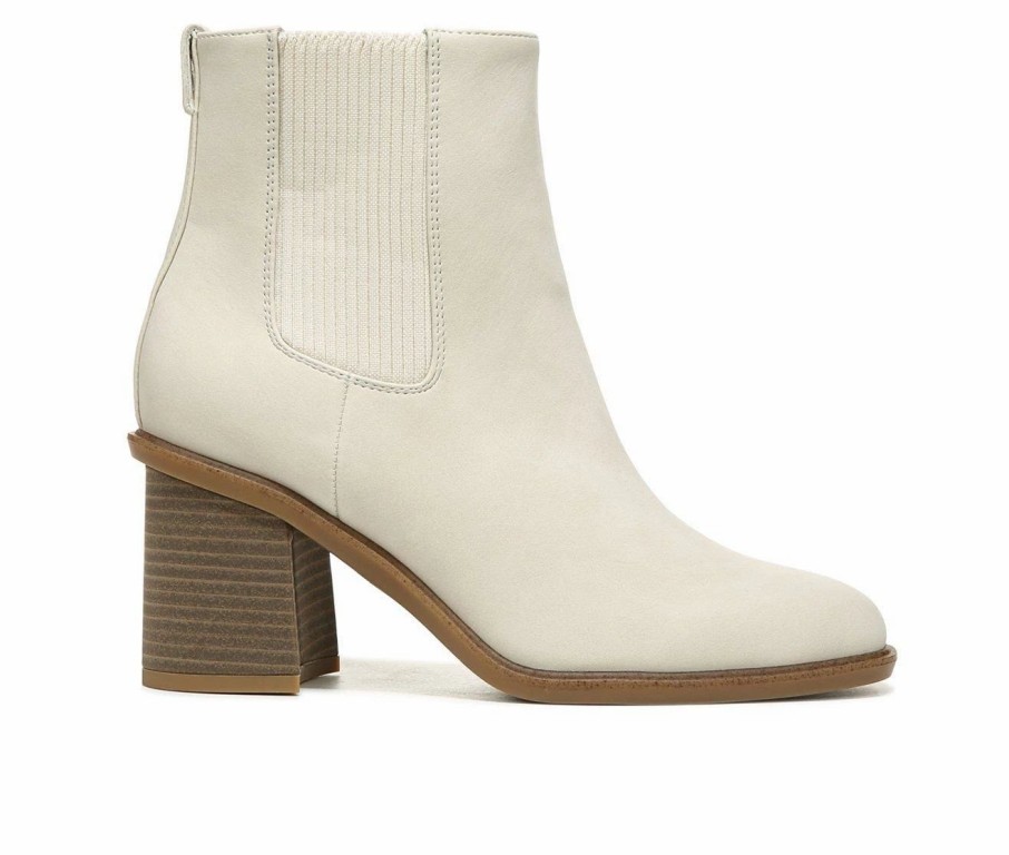 Heeled Boots * | Cheap Women'S Dr. Scholls Ride Away Heeled Chelsea Booties White Cap