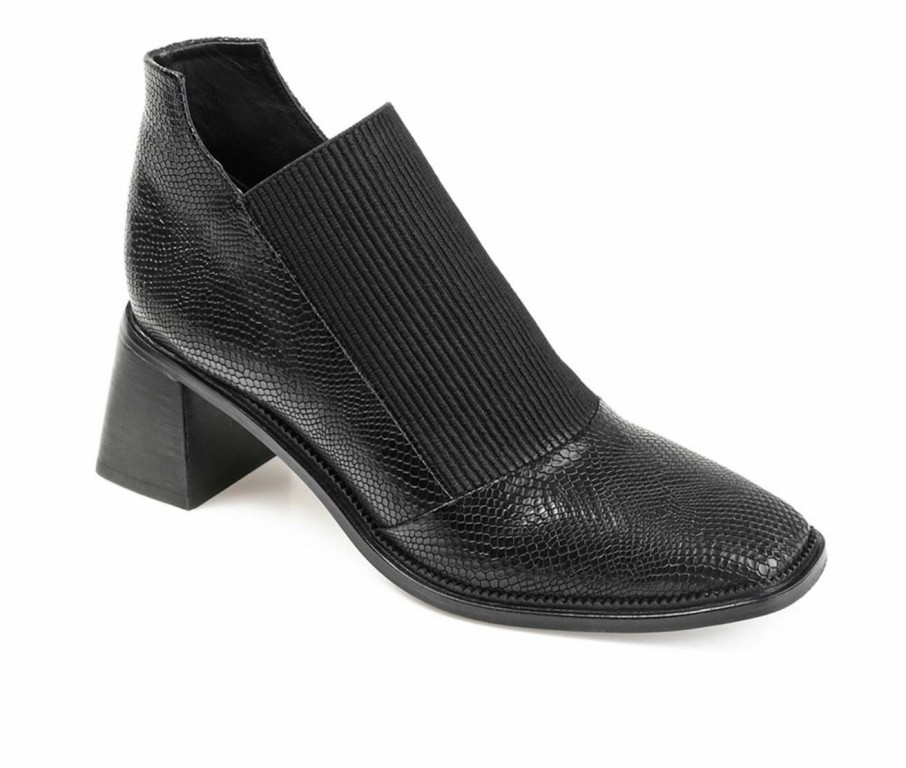 Heeled Boots * | Wholesale Women'S Journee Signature Stylla Low Ankle Booties Black