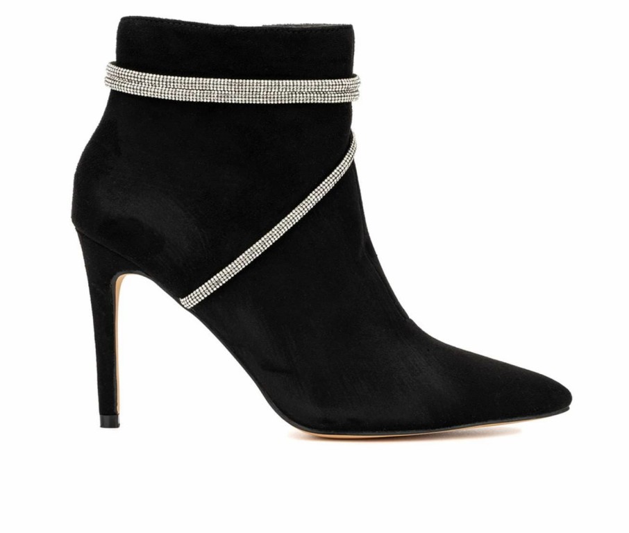 Heeled Boots * | Discount Women'S New York And Company Margaretta Heeled Booties Black