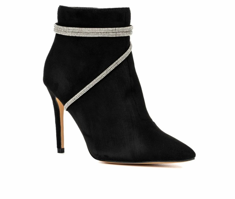 Heeled Boots * | Discount Women'S New York And Company Margaretta Heeled Booties Black