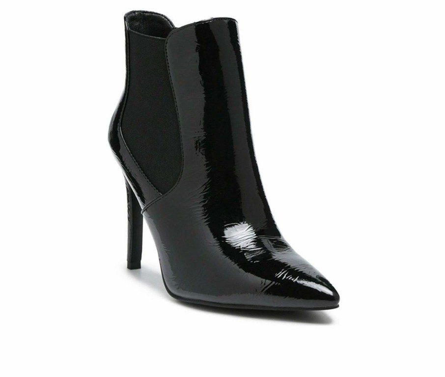 Stiletto Heels * | Cheapest Women'S Rag & Co Molina Stiletto Chelsea Booties Black