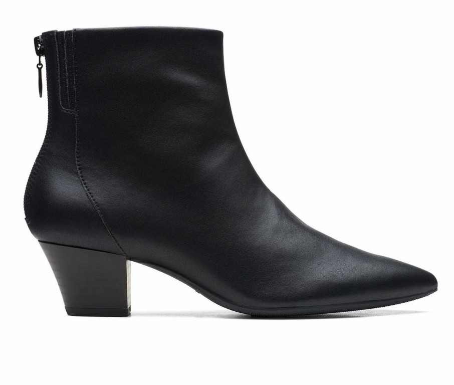 Ankle Boots And Booties * | Best Pirce Women'S Clarks Teresa Boot Booties Black Leather