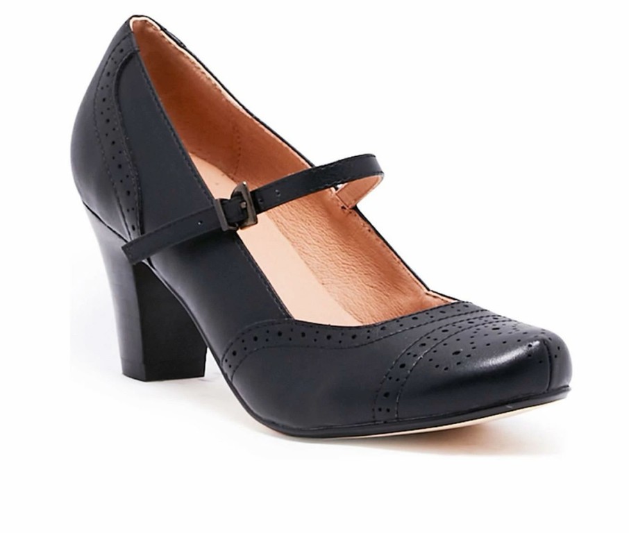 Pumps * | Discount Women'S Chelsea Crew Melody Mary Jane Pumps Black