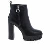 Heeled Boots * | Brand New Women'S Rag & Co Mis Heeled Booties Black