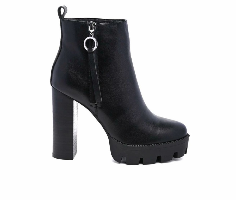 Heeled Boots * | Brand New Women'S Rag & Co Mis Heeled Booties Black