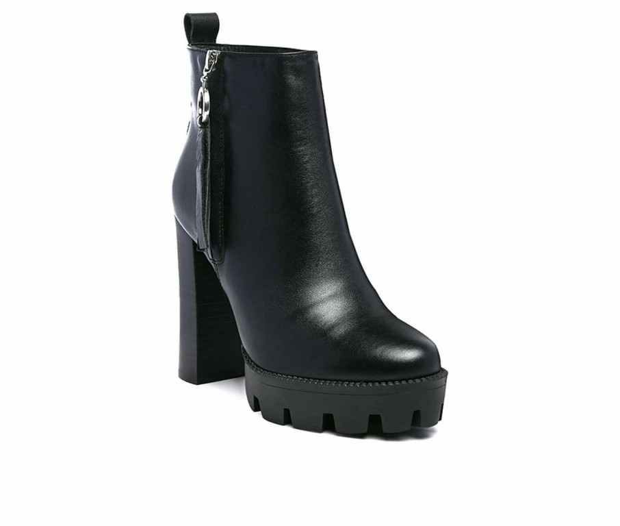 Heeled Boots * | Brand New Women'S Rag & Co Mis Heeled Booties Black