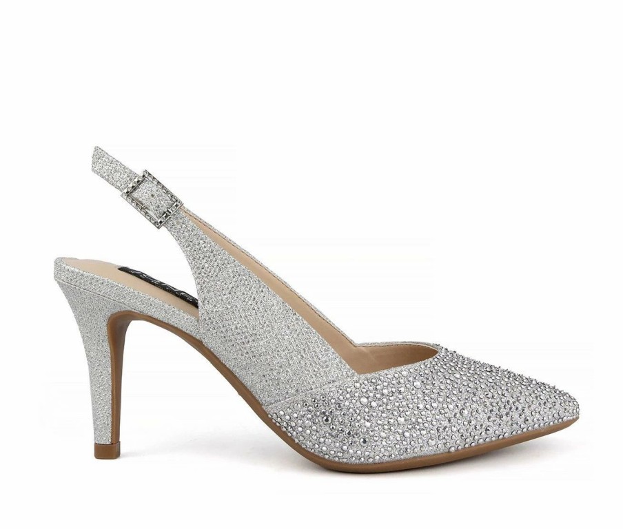 Pumps * | Top 10 Women'S Jones Ny Bernie Slingback Pumps Silver