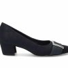 Block Heels * | Discount Women'S Easy Street Cariel Pumps Navy Matte