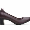 Pumps * | Outlet Women'S Clarks Neiley Pearl Pumps Burgundy Leathe