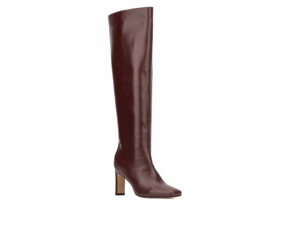 Knee High And Riding Boots * | Coupon Women'S Gabrielle Union Tall Blake Boot Knee High Boots Burgundy