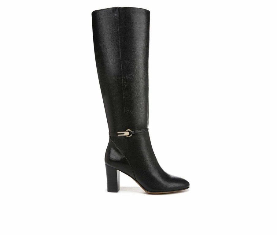 Knee High And Riding Boots * | Top 10 Women'S Franco Sarto Palermo Knee High Heeled Boots Black