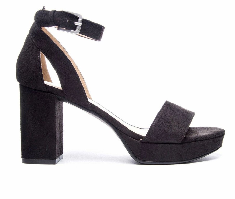 Heeled Sandals * | New Women'S Cl By Laundry Go On Platform Dress Sandals Black