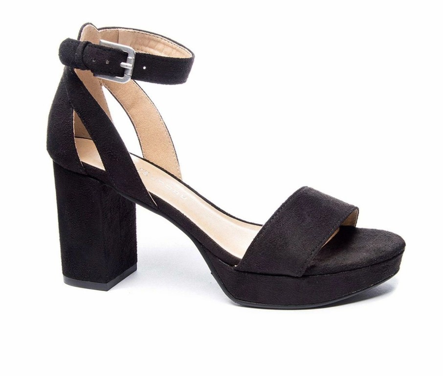 Heeled Sandals * | New Women'S Cl By Laundry Go On Platform Dress Sandals Black