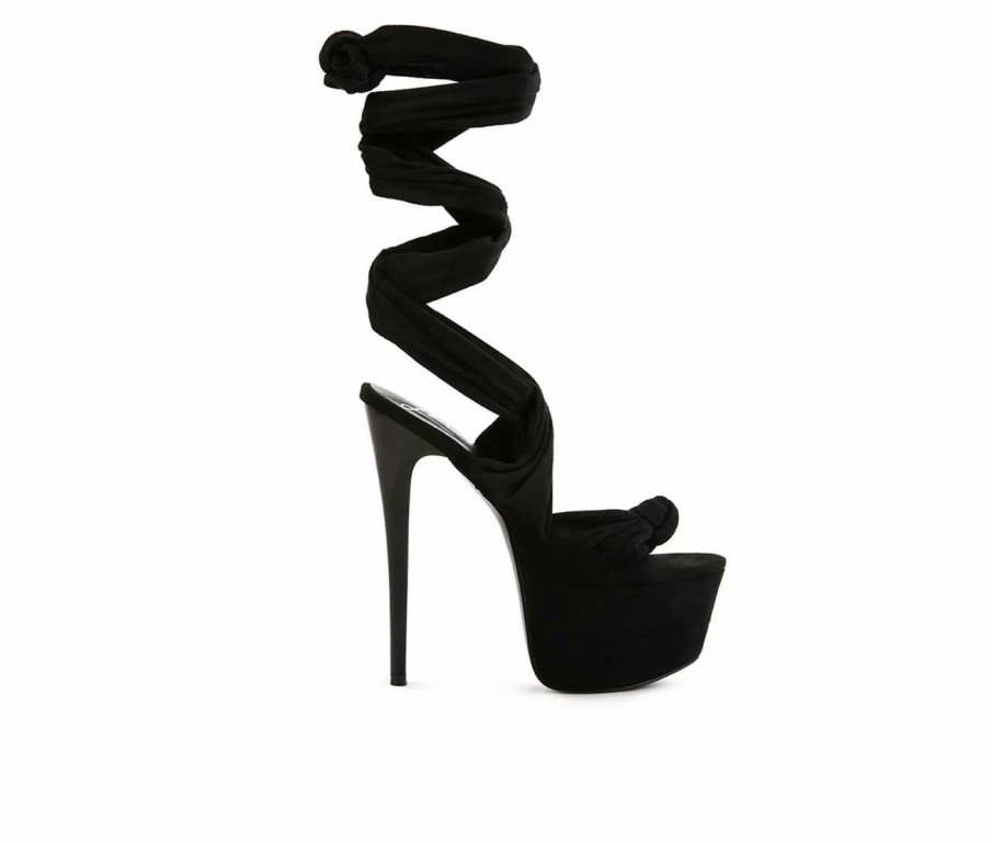 Platform Heels * | Hot Sale Women'S London Rag Bauble Platform Stiletto Sandals Black